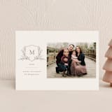 "Monogrammed" - Holiday Cards in Ivory by Meagan Christensen - Front