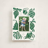 "Bauble & Bow" - Holiday Cards in Fir by Corinne Malesic - Front