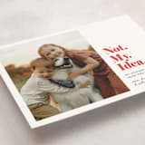 "Not My Idea Pet Card" - Holiday Cards in Bright Red by Penny Eversole - Detail
