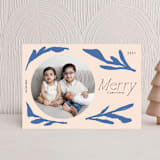 "Leaf" - Holiday Cards in Blue Jay by Meg Gleason - Front