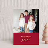 "Signature Greeting" - Holiday Cards in Poinsettia by Meggy Masters - Front