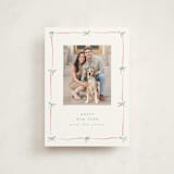 "Preppy Bow Border" - Holiday Cards in Candy by Susan Zinader - Front