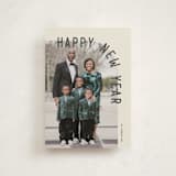 "Curve" - Holiday Cards in Eggnog by Brianne Larsen - Front