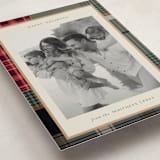 "Antiqued Plaid" - Holiday Cards in Rustic by Makewells - Detail