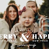 "Merry & Happy" - Holiday Cards in Cloud by Michelle Taylor - Detail
