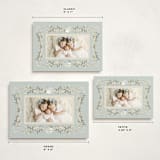"Ribbon of Grace" - Holiday Cards in Blue Spruce by Ana de Sousa - Formats Available