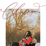 "Love and Cheers" - Holiday Cards in Poinsettia by Angellia Stefanie - Detail