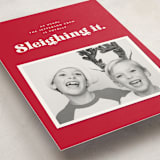 "Sleighing It" - Holiday Cards in Santa by Corinne Malesic - Detail