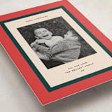 "Classic Wrap" - Holiday Cards in Candied Apple by Annie Clark - Detail