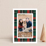 "Christmas Plaid" - Holiday Cards in Jolly by Hudson meet Rose - Front