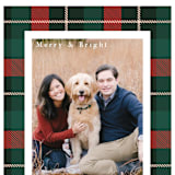 "Christmas Plaid" - Holiday Cards in Jolly by Hudson meet Rose - Detail