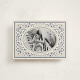 "Peaceful Blooms in Blue" - Holiday Cards in Porcelain by Sabrin Deirani - Front