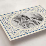 "Peaceful Blooms in Blue" - Holiday Cards in Porcelain by Sabrin Deirani - Detail