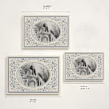 "Peaceful Blooms in Blue" - Holiday Cards in Porcelain by Sabrin Deirani - Formats Available
