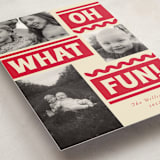 "Ski Slope" - Holiday Cards in Cranberry by Baumbirdy - Detail