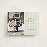 "Charming Stripe" - Holiday Cards in Juniper by Olivia Raufman - Front