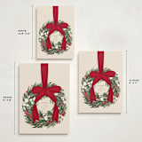 "Big Bow" - Holiday Cards in Holly Berry by Leah Bisch - Formats Available