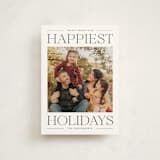 "Modern Editorial" - Holiday Cards in Licorice by Ekko Studio - Front