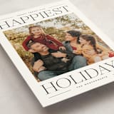 "Modern Editorial" - Holiday Cards in Licorice by Ekko Studio - Detail