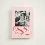 "Joyful Beauty" - Holiday Cards in Blush by Stacey Day - Front