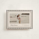 "Striped Elegance" - Holiday Cards in Linen by Kelly Schmidt - Front