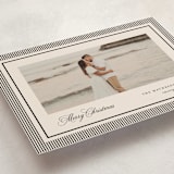 "Striped Elegance" - Holiday Cards in Linen by Kelly Schmidt - Detail