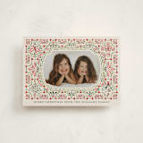 "Festive Folk Frame" - Holiday Cards in Cranberry by Paper Sun Studio - Front
