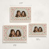 "Festive Folk Frame" - Holiday Cards in Cranberry by Paper Sun Studio - Formats Available
