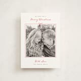 "Love Bow" - Holiday Cards in Berry by Kelly Schmidt - Front