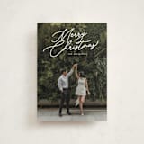 "Merry Monoline" - Holiday Cards in Snowfall by Melanie Kosuge - Front