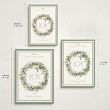 "Peace, love & hope" - Holiday Cards in Wintermint by Susan Moyal - Formats Available