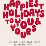 "HOLIDAY HEART" - Holiday Cards in Candy Cane by The Social Type - Detail