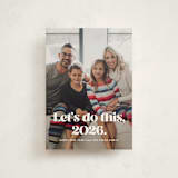 "Let's do this" - Holiday Cards in Snow by Lea Delaveris - Front