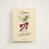 "Cin Cin!" - Holiday Cards in Holly Berry by Helena Vitto - Front
