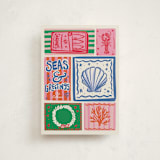 "Seas" - Holiday Cards in Cerulean by Jenna Holcomb - Front