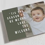 "Bold & Merry" - Holiday Cards in Pine by Jula Paper Co. - Detail