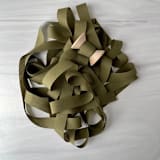 "Olive 3/4" x 15 ft Holiday Ribbon" - Holiday Ribbons and Bows in green by Honey Silks Co
