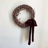 "2" Silk Velvet Ribbon - Scarlet" - Holiday Ribbons and Bows in red by Honey Silks Co