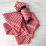 "Mini Gingham Check Holiday Ribbon" - Holiday Ribbons and Bows in red by Honey Silks Co