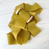 "Deep Golden Pear Holiday Ribbon - 2" x 15 Feet" - Holiday Ribbons and Bows in green by Honey Silks Co