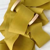 "Deep Golden Pear Holiday Ribbon - 2" x 15 Feet" - Holiday Ribbons and Bows in green by Honey Silks Co