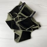 "2" Silk Velvet Ribbon - Deep Olive" - Holiday Ribbons and Bows in green by Honey Silks Co