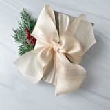 "2" Holiday Ribbon Collection - Eggnog" - Holiday Ribbons and Bows in white by Honey Silks Co
