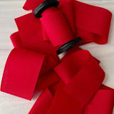 "Red 2" x 15 ft Holiday Ribbon" - Holiday Ribbons and Bows in red by Honey Silks Co