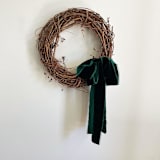 "2" Silk Velvet Ribbon - Emerald" - Holiday Ribbons and Bows in green by Honey Silks Co