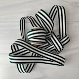 "Forest Green Stripe 7/8" x 15 ft Holiday Ribbon" - Holiday Ribbons and Bows in green by Honey Silks Co