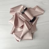 "2" Holiday Ribbon Collection - Champagne Pewter" - Holiday Ribbons and Bows in natural by Honey Silks Co