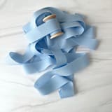 "Sky Blue Holiday Ribbon 1" x 15 feet" - Holiday Ribbons and Bows in blue by Honey Silks Co
