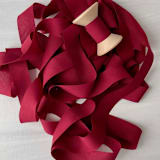 "Burgundy 3/4" x 15 ft Holiday Ribbon" - Holiday Ribbons and Bows in red by Honey Silks Co