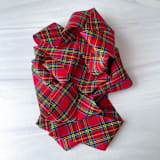 "Tartan Plaid Cotton Holiday Ribbon" - Holiday Ribbons and Bows in red by Honey Silks Co